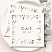 50e gouden bruiloft Jubileum cadeau papier Servet