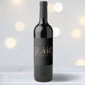 50e gouden bruiloft Jubileum cadeau Wijn Etiket