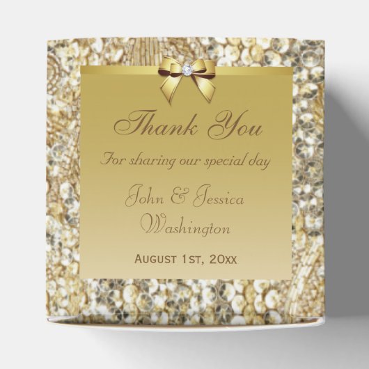 50e gouden bruiloft Jubileum Custom dank u Bedankdoosjes (Bovenkant)