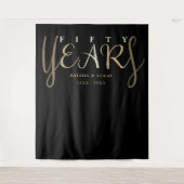 50e gouden bruiloft Jubileum foto achtergrond Wandkleed (Voorkant)