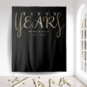 50e gouden bruiloft Jubileum foto achtergrond Wandkleed
