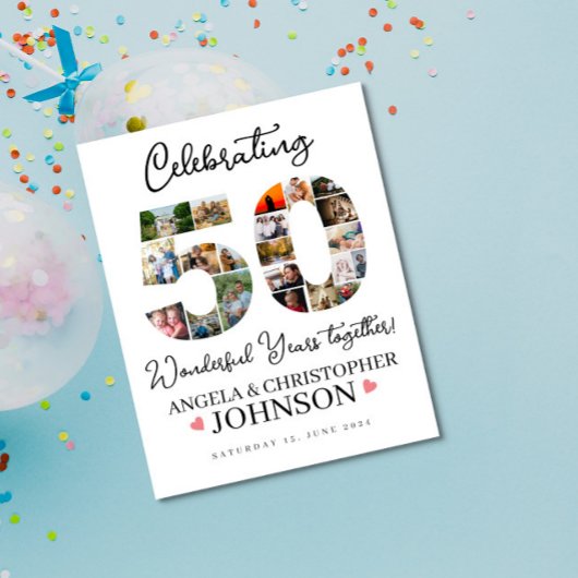 50e gouden bruiloft Jubileum foto collectie Poster