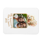 50e gouden bruiloft Jubileum foto Keepsake Magneet (Horizontaal)