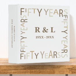 50e gouden bruiloft Jubileum fotoalbum (wit) 1 1/2" Multomap