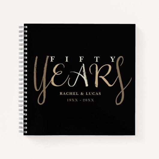 50e gouden bruiloft Jubileum gastenboek Notitieboek (Voorkant)