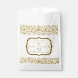 50e gouden bruiloft Jubileum goud n wit Bedankzakje