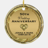 50e gouden bruiloft Jubileum Ornament (Achterkant)