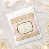 50e gouden bruiloft Jubileum roze viering Bedankzakje (Geknipt)