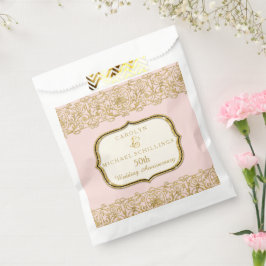 50e gouden bruiloft Jubileum roze viering Bedankzakje