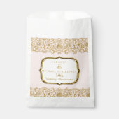 50e gouden bruiloft Jubileum roze viering Bedankzakje (Voorkant)