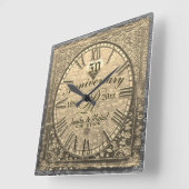 50e gouden bruiloft Jubileum verhit Vierkante Klok (Hoek)