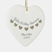 50e gouden bruiloft keramisch ornament (Rechts)