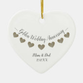 50e gouden bruiloft keramisch ornament (Voorkant)