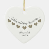 50e gouden bruiloft keramisch ornament (Achterkant)