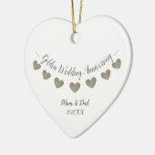 50e gouden bruiloft keramisch ornament (Links)