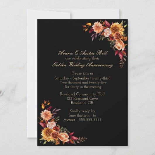 50e gouden bruiloft uitnodiging (Voorkant)