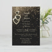 50e Gouden Glitterjubileum Kaart (Staand voorkant)