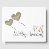 50e gouden huwelijksjubileum ballon gastenboek (Voorkant)