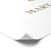 50e gouden huwelijksjubileum bruiloft foto welkom  poster (Hoek)