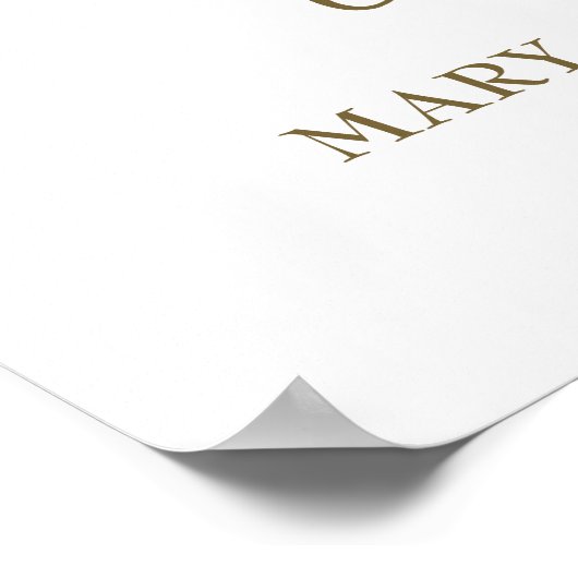 50e gouden huwelijksjubileum bruiloft foto welkom  poster (Hoek)