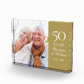 50e gouden huwelijksjubileum Elegant Fotoblokken (Rechts)