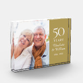 50e gouden huwelijksjubileum Elegant Fotoblokken (Links)