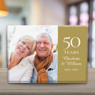 50e gouden huwelijksjubileum Elegant Fotoblokken