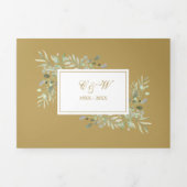 50e gouden huwelijksjubileum Foto Begroeiing Drieluik Uitnodiging (Cover)