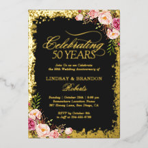 50e gouden huwelijksjubileum foto gouden glitter
