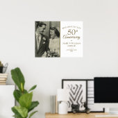 50e gouden huwelijksjubileum foto welkom bord poster (Thuiskantoor)