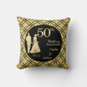50e gouden huwelijksjubileum glitters kussen (Voorkant)