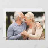 50e gouden huwelijksjubileum groen 2 foto's save the date (Achterkant)