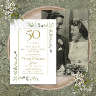 50e gouden huwelijksjubileum herinneringen foto kaart