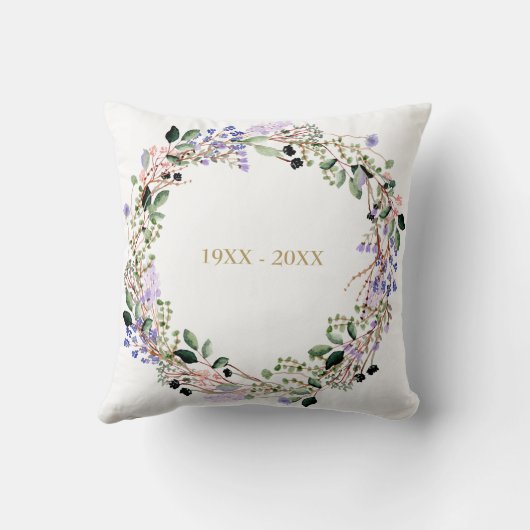 50e gouden huwelijksjubileum lavendelbloem kussen (Achterkant)