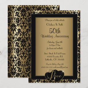 50e gouden huwelijksjubileum Liefde Kaart