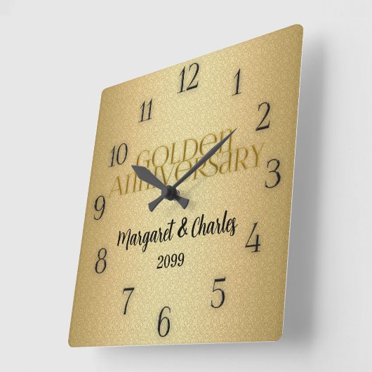 50e gouden huwelijksjubileum Naam Vierkante Klok (Hoek)