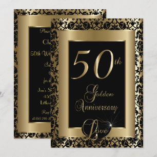 50e gouden huwelijksjubileum ontwerp kaart