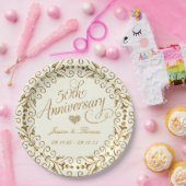 50e gouden huwelijksjubileum papieren bord (Feest)