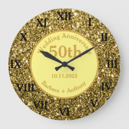 50e gouden huwelijksjubileum Sparkle Gold Glam Grote Klok