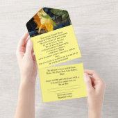 50e gouden huwelijksuitnodiging all in one uitnodiging (Afscheurbaar)