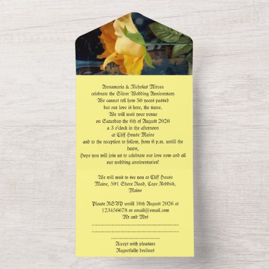 50e gouden huwelijksuitnodiging all in one uitnodiging (Binnen)