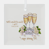 50e Gouden Huwelijksverjaardag Glas Ornament (Achterkant)