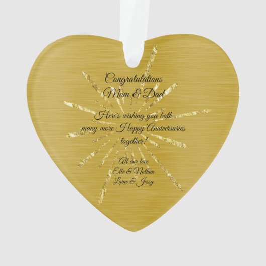 50e Gouden Huwelijksverjaardag Ornament (achterkant)