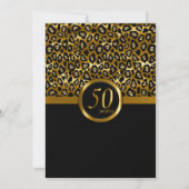 50e Gouden Jaar Luipaard Patroon Jubileum Kaart (Voorkant)