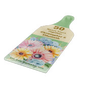 50e gouden jubileum bloemengroen snijplank (Hoek)