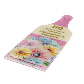 50e gouden jubileum bloemenroze snijplank (Hoek)