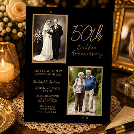 50e gouden jubileum foto goud kaart