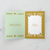 50e Gouden Jubileum foto groen goud Kaart (Binnen)