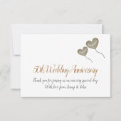 50e gouden jubileum hartballon bedankt (Achterkant)