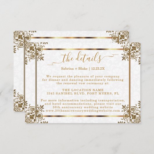 50e gouden Jubileum Informatiekaartje (Voorkant / Achterkant)